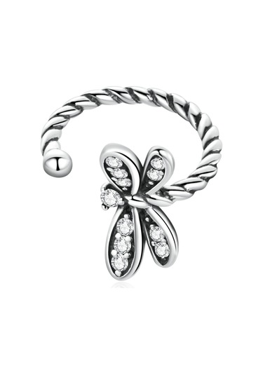 S925 Ayar Gümüş Zarif Yusufçuk Kadın Küpe