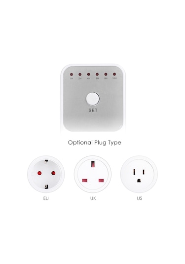 Konesam Otomatik Kapatma Özelliği 1-10 Saat Geri Sayım Zamanlayıcı Prizi, Akıllı Elektrik Cihazı Kontrolü, Eu Standartı, Ac240v Classıc