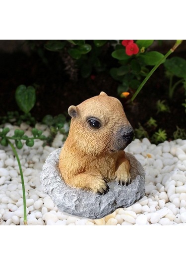 Pazly Veranda Sıçanı Saksısı Homyl Heykeli Bahçe Dekoru Dağ Çiçek