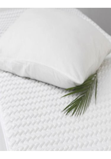 Kapitone Sıvı Geçirmez Tek Fitted Alez 180x200 Cm Beyaz