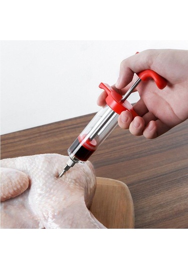 Et Marine Enjektör Set Paslanmaz  Çelik Iğne Baharat Sos Şırınga