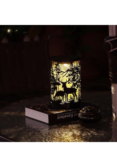 Konesam Güneş Enerjili Demir Geyik Bahçe Lambası - Su Geçirmez, 8-10 Saat Çalışma