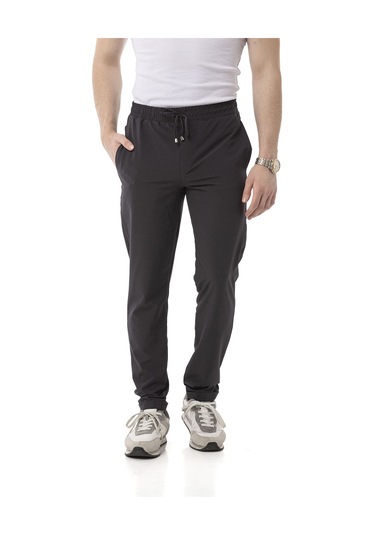 Monox Erkek Slim Fit Likralı Jogger Pantolon Füme