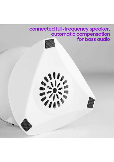 Ranyeek L-740 Beyaz Bluetooth Hoparlör, 360 Renkli Led Işık, Usb/tf Kart Destekli, Ev/parti Kullanıma Uygun, Derin Taban Ve Yüksek Ses