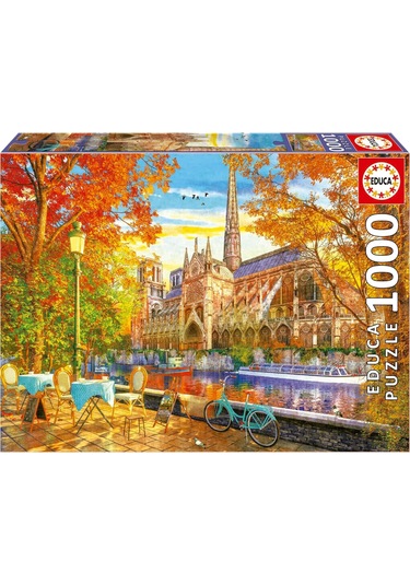 Educa 1000 Parçalık Sonbaharda Notre Dame Manzarası Puzzle - 19936