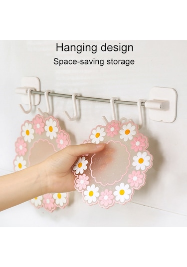 Sones Ev Yüksek Sıcaklığa Dayanıklı Papatya Bardak Altlıkları Mutfak Masa Üstü Yalıtım Matı, Stil: Mavi Büyük Diğer