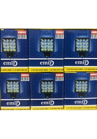 12v/24v Off Road 2 Li / Çalışma Lambası 16 Led Kare Projektör N11.1117