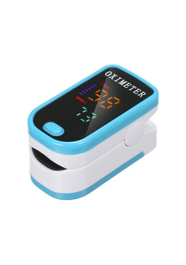 Maiyame Parmak Tipi Oksimetre: Oksijen Doyması Ve Nabız Ölçer, 5 Saniye Otomatik Kapatma, Mavi-beyaz Tasarım Pil Dahil Değil