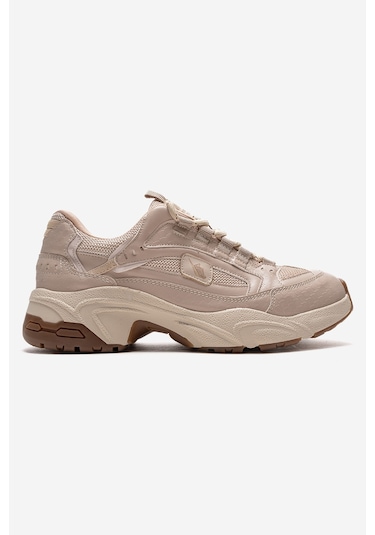 Luvishoes Letty Bej Baskı Fileli Kadın Spor Ayakkabı Bej