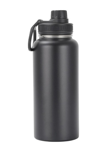 1000ml Paslanmaz Çelik Termos Şişe Büyük Kapasiteli Termal Su Şişesi Yalıtımlı Bardak Çift Duvar Vakum Şişeleri Seyahat Açık Siyah Diğer