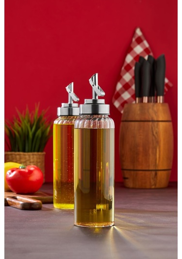 Cooker 510 Ml Borosilikat Cam Yağdanlık Şeffaf