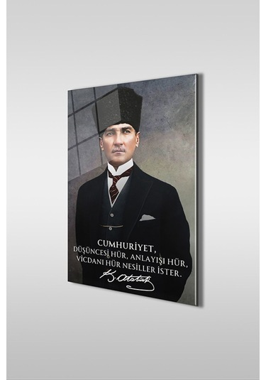 Atatürk Özel Tasarım 7 Dikey Cam Tablo