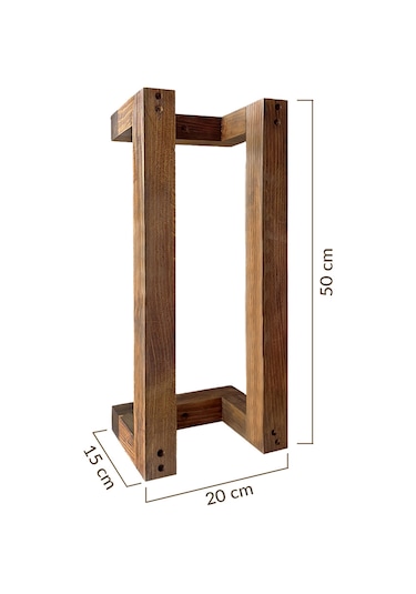 Ahşap Duvar Rafı/ Banyo Rafı/ Havluluk Çam 001