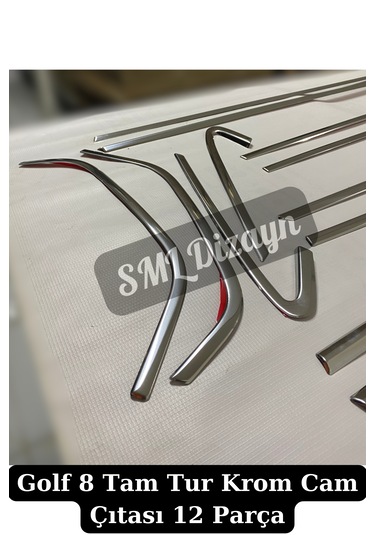 Volkswagen Golf 8 Krom Cam Çıtası Golf 8 Yan Cam Çerçevesi