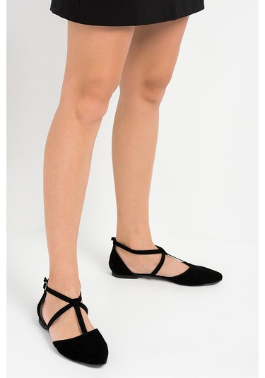 Fox Shoes Siyah Kadın Babet D726537302 Siyah