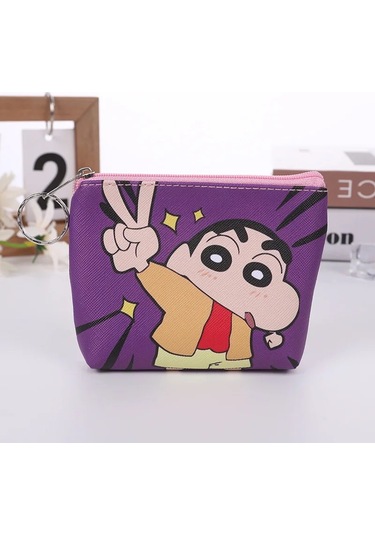 Mınıso Yeni Şirin Crayon Shinchan Çocuk Çizgi Film Cüzdanı - Erkek Ve Kız Öğrenciler İçin Cep Cüzdanıunisex Fildişi