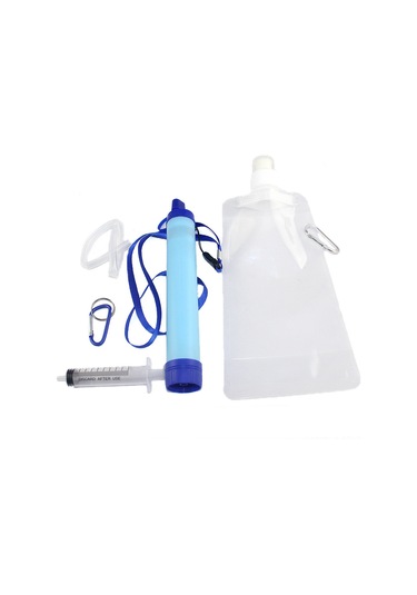 Mufunye Mavi Taşra Su Filtresi Seti - 0.1 Mikron Çift Filtre, 1500l Kapasite, Taşınabilir Kamp Su Arıtıcı