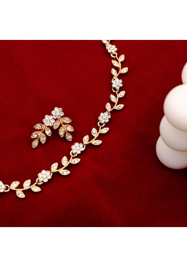 Avusturya Kristal Yapay Elmas Gerdanlık Kolye Kolye Ucu Küpe Zincir Bilezik Takı Seti Gelin Nedime Balo Kostüm Aksesuarları Kadınlar İçin Uygundur Diğer