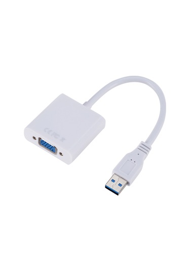 Symbee Beyaz Usb 3.0'dan Vga'ya Video Dönüştürücü - Pc Ve Dizüstü Bilgisayarlar İçin Vga Sinyal Çıkışı
