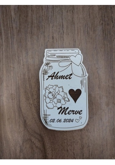 Lavanta Tasarım 25 Adet Nişan - Nikah Kavanoz Magnet