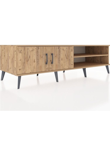 Kronos Tv Ünitesi 2 Raflı 2 Kapaklı 176x59x51 Çam-çam/çam Atlas Çam/atlas Çam