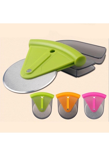 Suntek Paslanmaz Çelik Pizza Kek Tekerlek Kesici Yeşil Yeşil Diğer