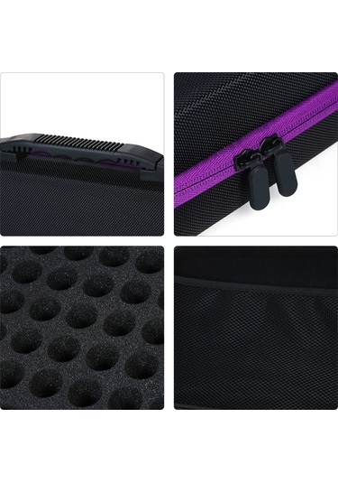 Gajeena Eşya Koruyucu Mor Eva Zıplayıcı Kutu - 10ml Yağ Fişekleri İçin 60 Bölmeli, Çantalı Ve Fantezi Cepli Taşıma Kutusu Diğer