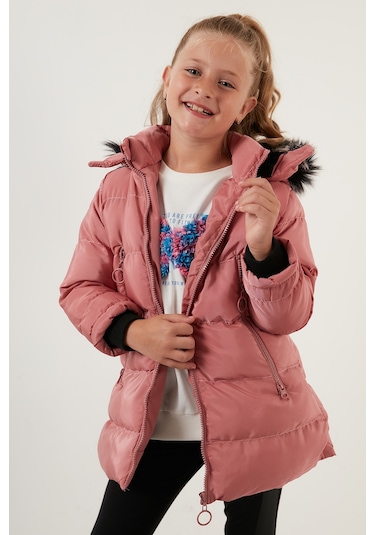 Lela Peluş Astarlı Yakası Suni Kürklü Çıkarılabilir Kapüşonlu Kışlık Kız Çocuk Mont 5766038 Pudra Lela Peluş Astarlı Yakası Suni Kürklü Çıkarılabilir Kapüşonlu Kışlık Kız Çocuk Mont 5766038 Pudra