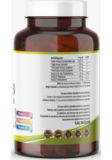 Ncs Omega 3 Balık Yağı 1000 Mg 60 Softgel Limon Aromalı