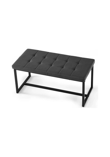 Silla Modern Metal Ayaklı Bench Beyaz - Siyah