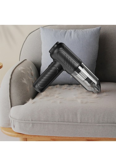 Geeksen Taşınabilir Şarjlı 10000pa Güçlü Elektrikli Süpürge - 5 Nozullu, Led Işıklı, 6000mah Pil İle Bilgisayar, Araç Ve Ofis Temizliği İçin