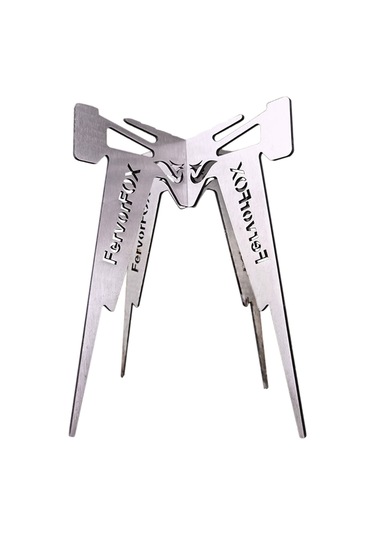 Geeroyoo Katlanır Kamp Ocağı Desteği - Paslanmaz Çelik Portatif Izgara Ve Tencere Standı 17.3x20cm