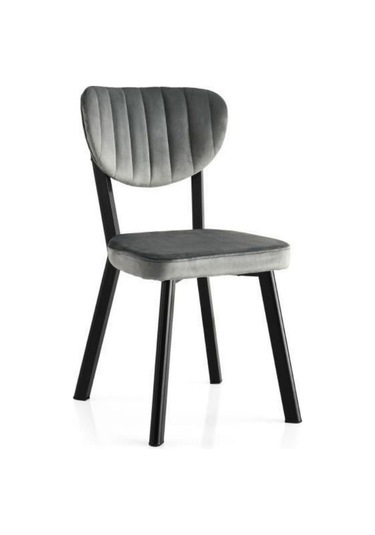 Olivya Sandalye, Siyah Metal Gri