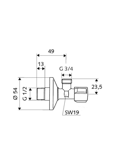 Schell Çamaşır + Makine Musluğu 3/4 Krom