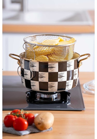 Qualita King Emaye Fritöz Tencere - 22 Cm Diğer