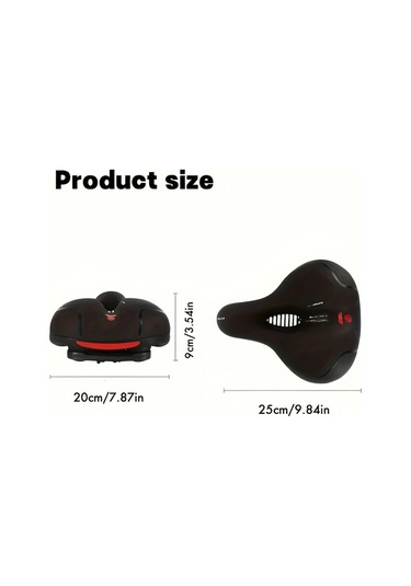 Motion003 Delikli Nefes Alabilir Rahat Bisiklet Koltuğu Yastığı Erkekler Ve Kadınlar İçin Geniş Bisiklet Koltuğu Hafıza Köpüğü Dolgulu Çift Şok Emme Su Geçirmez Altın