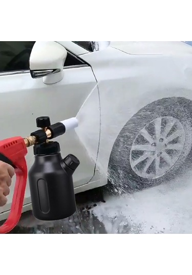 Springsun Yüksek Basınçlı Köpük Tabancası: Ayarlanabilir Nozul + Hızlı Bağlantılı 1/4 Araç Yıkama Seti & Ölçü Kabı