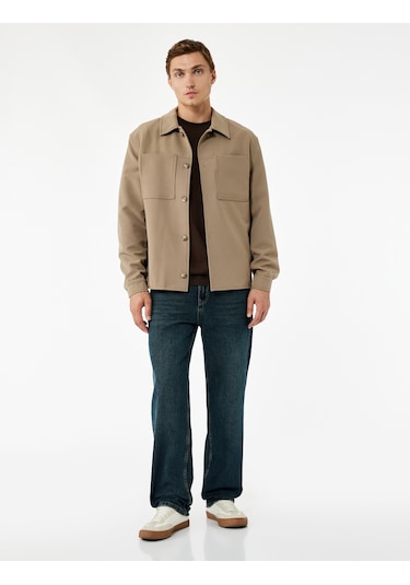 Koton Normal Bel Pamuklu Vintage Straight Fit Jean Pantolon Petrol 6wam40077nd PETROL