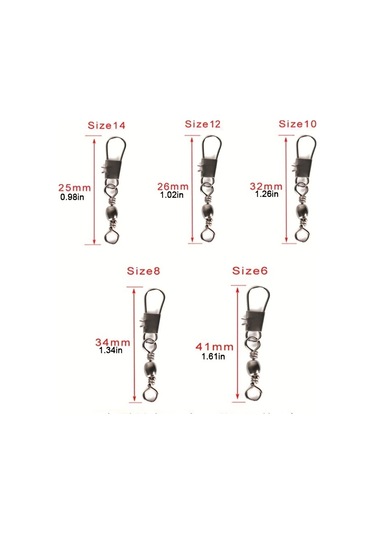 200 Parça Premium Namlu Çıtçıtlı Fırdöndüler - Pürüzsüz Ve Kolay Balıkçılık İçin Güçlü Ve Dayanıklı Balıkçılık Konektörleri