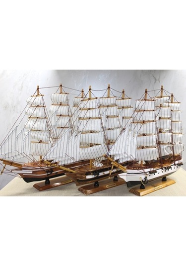 Büro Ev Ofis Dekoru İçin Ahşap Tasarım Yelkenli Gemi