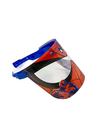 Spiderman Erkek Çocuk Oynar Başlıklı Yüz Koruyucu Siperlik Koruma Çok Renkli