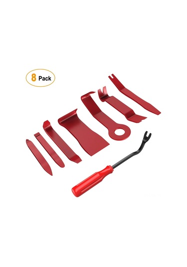 Yifomall Araç İç Aksesuar Sökme Takma Takımı - 5 Parça Mavi Set Kriko Çubuğu + Tornavida - Dayanıklı Ve Pratik