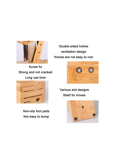 Mutfak Çok Fonksiyonlu Bıçak Saklama Rafı Z-şekilli