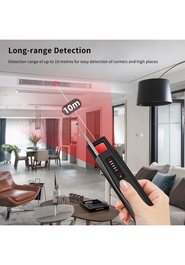 Kamera Dedektörü, Dinleme Cihazı Dedektörü, 5 Seviye Siyah