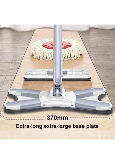 Monyee Gri Mikrofiber Süper Emici Mop - El Isıraksız, 360 Döner, Islak/kuru Kullanım, Zemin Temizliği İçin Kolay Tırpan