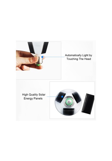 Springsun Güneş Enerjili 12w Led Feneri, 6500k Soğuk Beyaz, İçin Dışarıdaki Kamp, Bahçe, Acil Aydınlatma, Şarj Edilebilir Pil Ve Usb Girişiyle