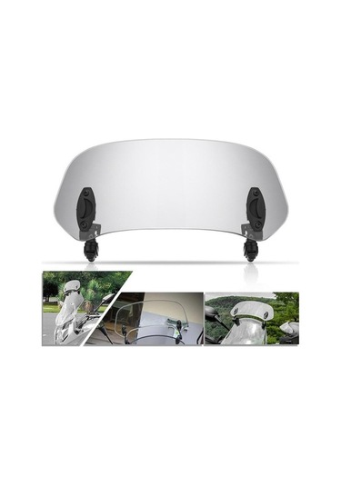 Ulzyvf Motorsiklet Rüzgar Savar: 180 Ayarlanabilir, Universal, Gürültü Azaltıcı, Kolay Montaj 36.5x15.5cm