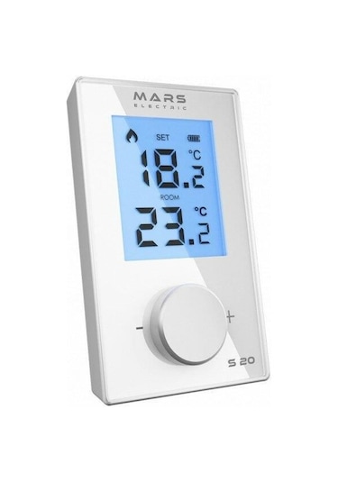 Mars S20 Kablosuz Siyah Oda Termostadı