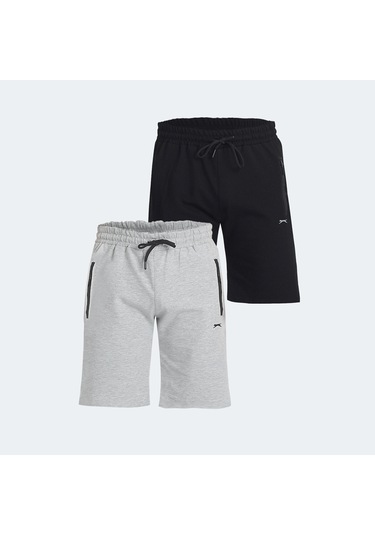 Slazenger OVER 2 li Set Erkek  Siyah - Gri Şort