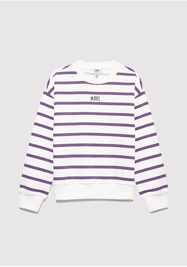 Mavi Beyaz Kız Çocuk Sweatshirt M7s10038-88138 Beyaz